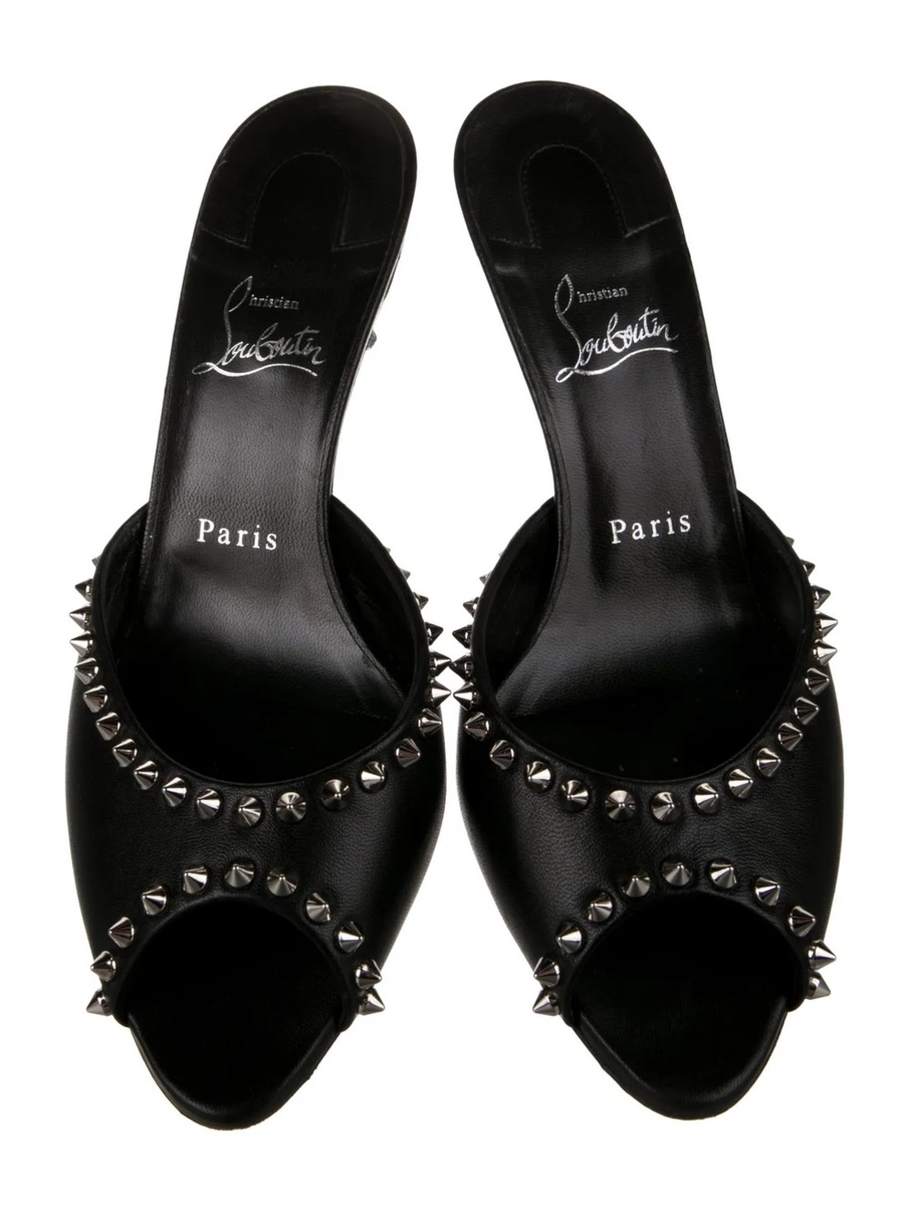 Christian Louboutin Me Dolly Leather Spike Mule Sandals EU 39/ US 8.5 - Picture 3 of 11